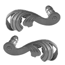Forged door handle L140, d17mm, Zn-biely